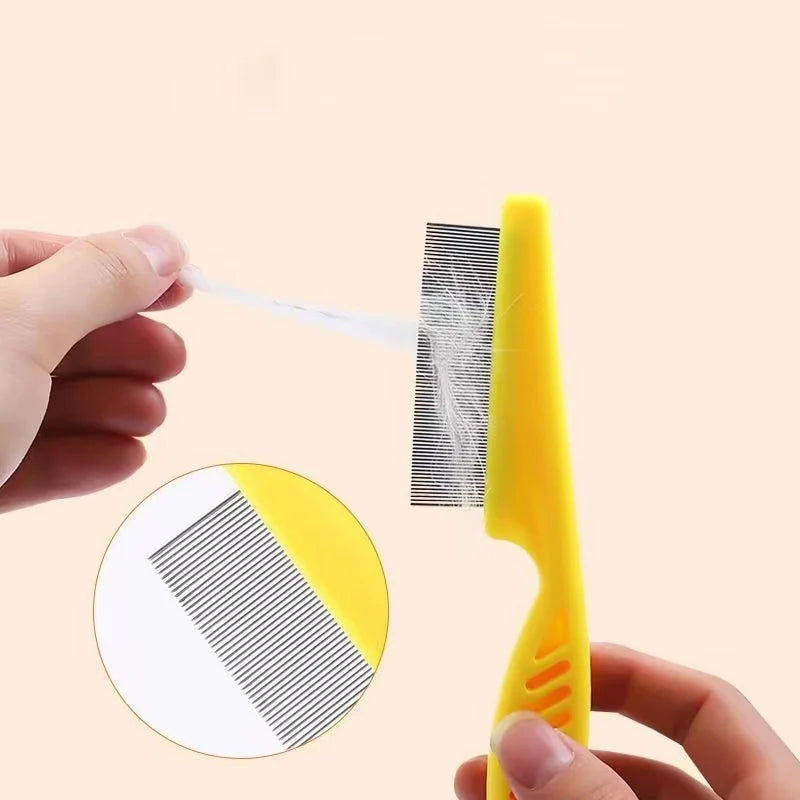 Pet Hair Shedding Comb – Stainless Steel Flea & Grooming Tool