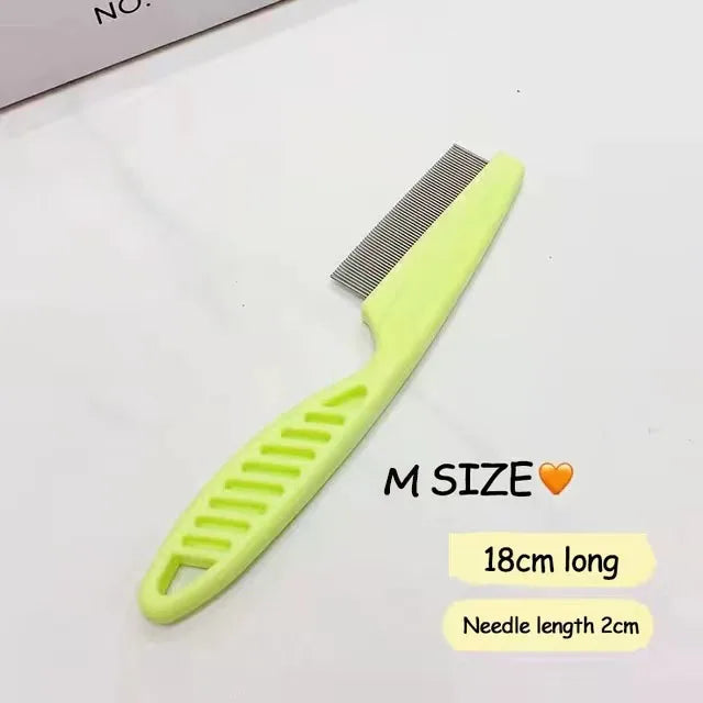 Pet Hair Shedding Comb – Stainless Steel Flea & Grooming Tool
