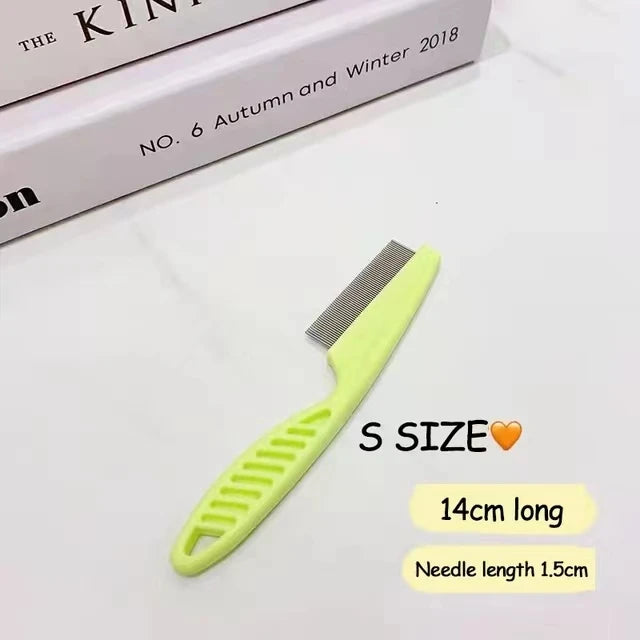 Pet Hair Shedding Comb – Stainless Steel Flea & Grooming Tool