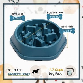 Dog Slow Feeder Bowl – Anti-Choking Food Bowl for Healthy Eating